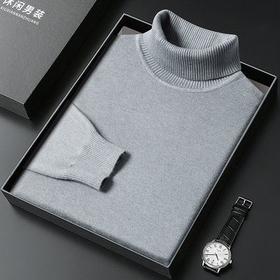 Suéter Cuello Alto para Hombre - Abrigo Básico Invierno Colores Sólidos - Image 6