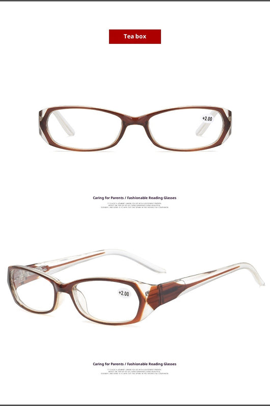 Red and clear retro full-frame reading glasses with blue light blocking lenses and a +2.00 prescription. - Image 11