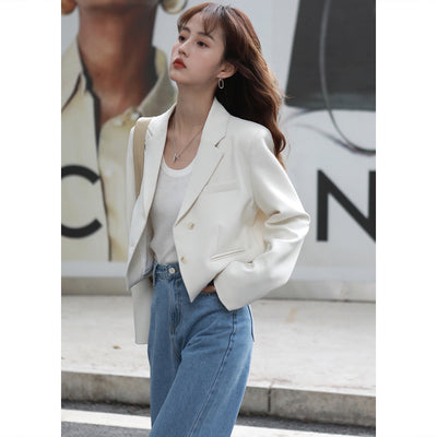Blazer Corto Casual para Mujer - Estilo Universitario Talla S - Image 12