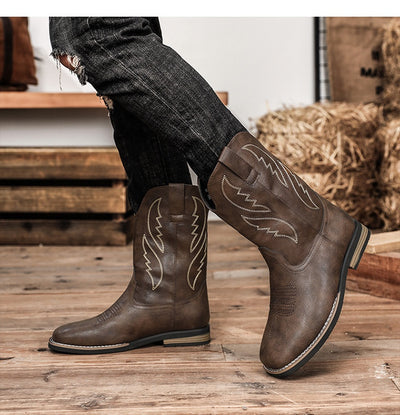 Bota Vaquera Retro Otoño Invierno - Estilo Western Clásico - Image 22