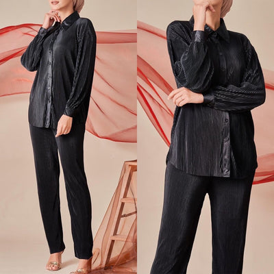 Pantalón Plisado Holgado Estilo Asiático Premium