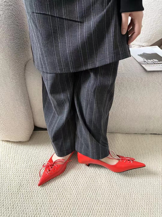Zapatos de Tacón Grueso con Moño - Slip-on Cómodos y Elegantes - Image 14