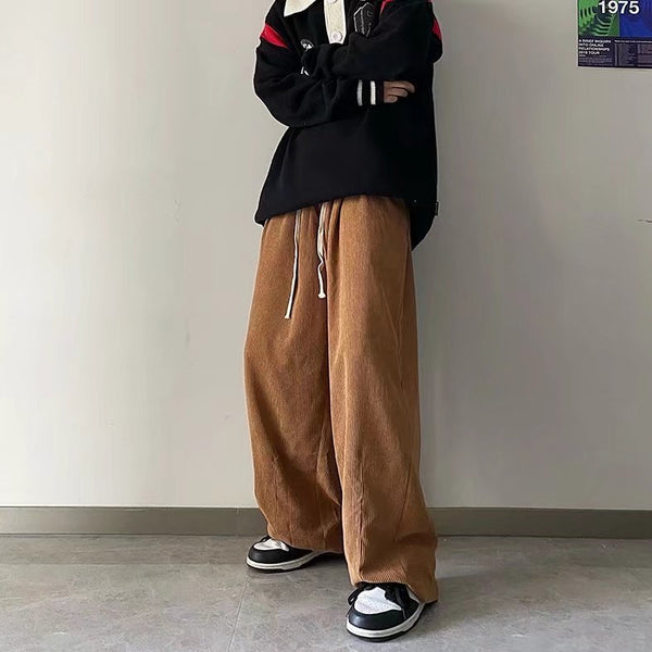 Pantalones de Lana para Hombre Otoño Invierno Corte Recto Diseño Premium