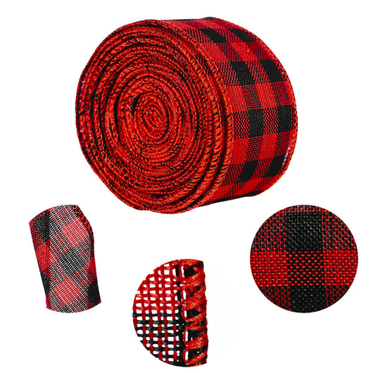 Cinta Decorativa Navideña Rojo, Blanco y Negro con Patrón Geométrico - Image 9