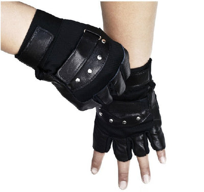Guantes de cuero para hombre con aislamiento térmico y dedos libres - Image 8