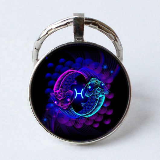 Llavero Gema de Tiempo de los 12 Signos del Zodiaco 25mm en Metal - Image 7