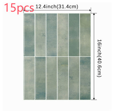 Adhesivo de Pared 3D Estéreo Resistente al Agua y Calor - Papel Tapiz Autoadhesivo para Cocina y Baño - Image 24
