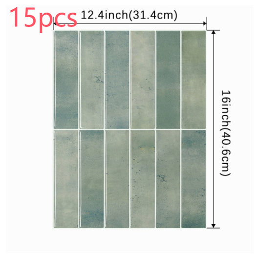 Adhesivo de Pared 3D Estéreo Resistente al Agua y Calor - Papel Tapiz Autoadhesivo para Cocina y Baño - Image 24