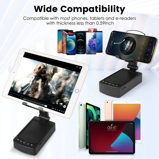 Soporte Plegable para Teléfono con Parlante Inalámbrico, Power Bank y Carga Rápida - Image 6