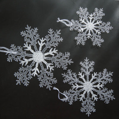 Adornos Navideños de Acrílico Transparente - Copo de Nieve para Árbol de Navidad DIY - Image 12