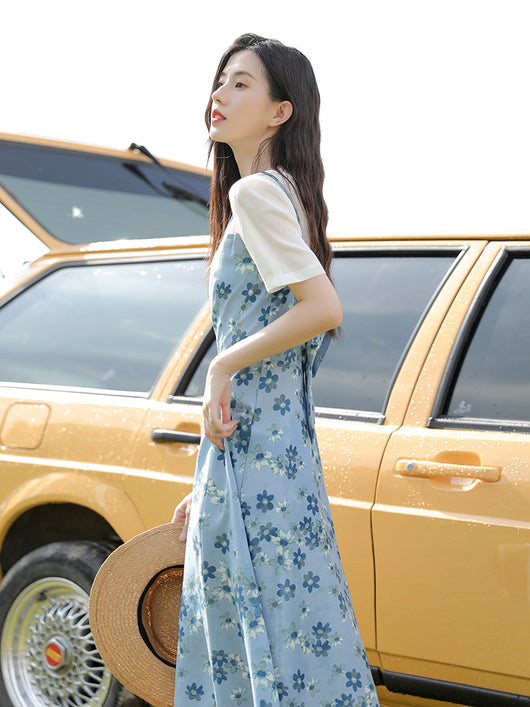 Vestido Floral Elegante Dos Capas con Cintura Ajustada - Image 10