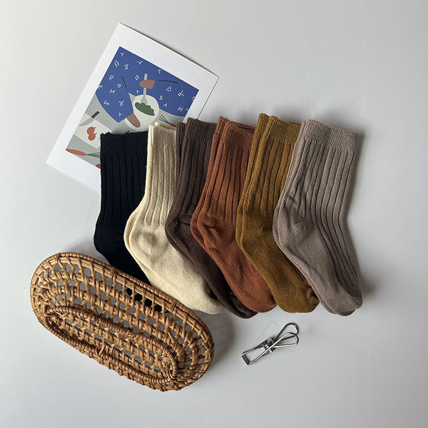 Calcetines Retro Coreanos Tubo para Niños y Niñas
