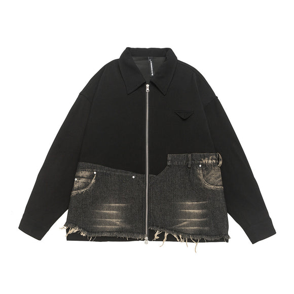 Chaqueta Denim con Costura de Diseño para Mujer