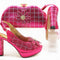 Zapatos Peep Toe Tacón Alto con Bolsa Coordinada - Colección Verano