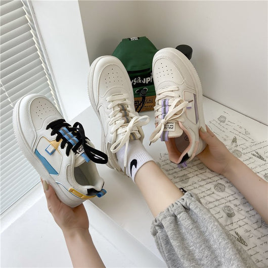 Zapatillas Blancas Casual con Suela Gruesa - Estilo Street Trendy para Mujer - Image 8