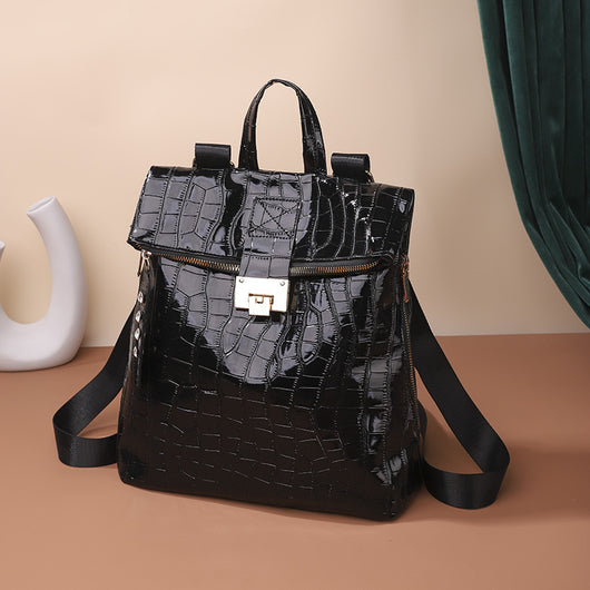 Mochila Escolar de Cuero Suave con Gran Capacidad para Mujer - Image 3