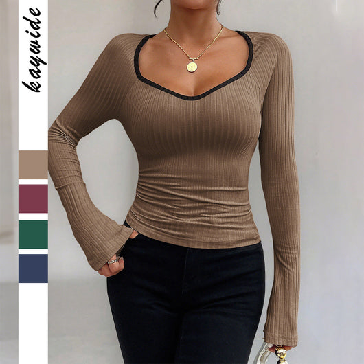Blusa Manga Larga Color Sólido Y2g Hot Girl - Image 2