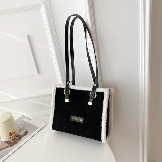 Bolso Tote Coreano de Piel de Cordero con Asa Simple - Image 12