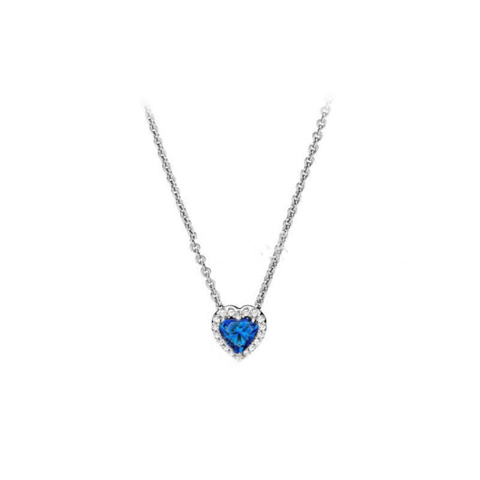 Colgante de Circón Azul Océano en Forma de Corazón - Plata de Ley S925 - Image 6