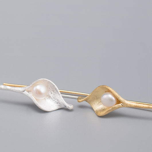 Aretes de Plata 925 con Perla Estilo Antiguo para Mujer - Image 4