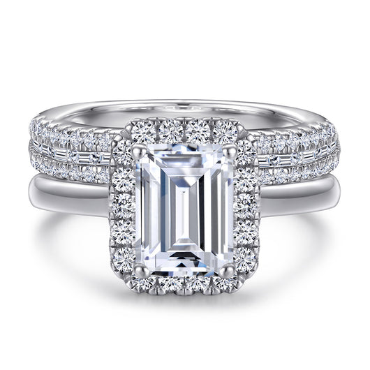 Anillo de Plata Esterlina para Mujer con Zirconia Cúbica Diseño Escalera - Image 10