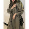 Abrigo Trinchera Doble Botonadura Oversized - Elegancia Coreana para Primavera