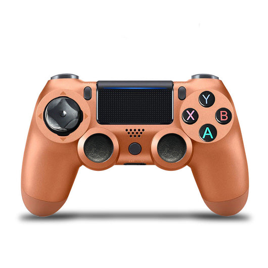 Rose gold wireless game controller with dual vibration, Bluetooth, and action buttons for PS4, PC, and P3. - Image 31