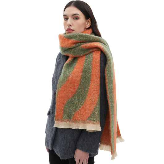 Bufanda Tejida Jacquard Otoño Invierno Estilo Europeo y Americano - Image 3