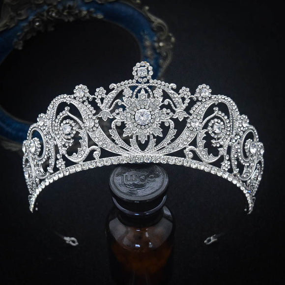 Corona Nupcial de Circón - Tocado Elegante para Novias
