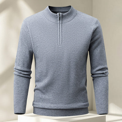 Suéter Pullover Tejido con Cierre Medio para Hombre