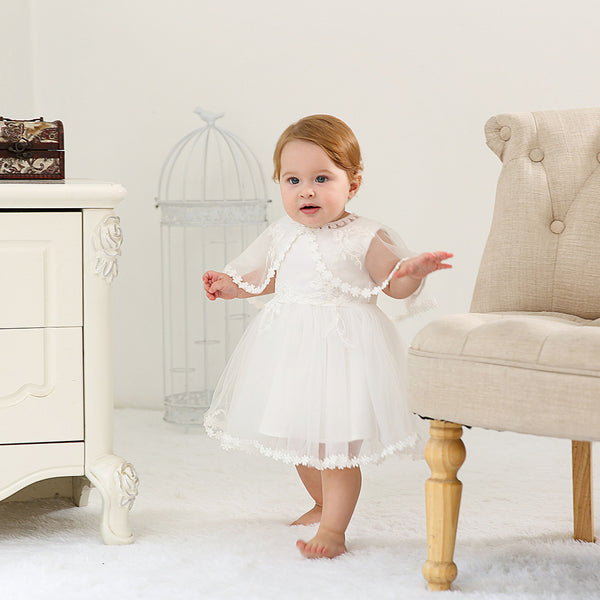 Conjunto de 3 Piezas Vestido Princesa para Bebé Niña 0-2 Años