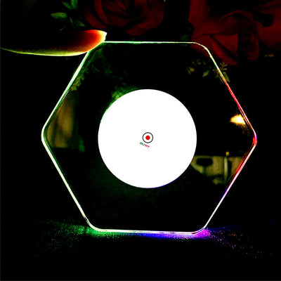 Posavasos LED Luminoso de Cristal Acrílico con Base Brillante para Cócteles - Image 4