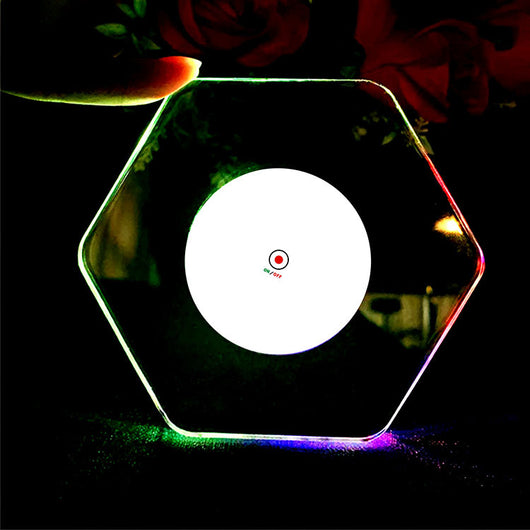 Posavasos LED Luminoso de Cristal Acrílico con Base Brillante para Cócteles - Image 4