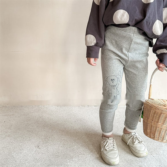 Leggings Infantiles Estampado Conejo Otoño - Diseño Adorable