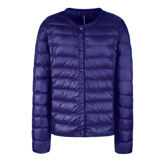 Chaqueta Acolchada Ligera Sin Cuello para Mujer - Abrigo Corto Versátil - Image 13