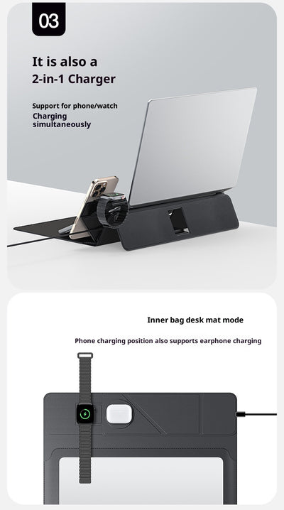 Cargador Inalámbrico 3 en 1 Multifuncional con Funda para Laptop - Image 13
