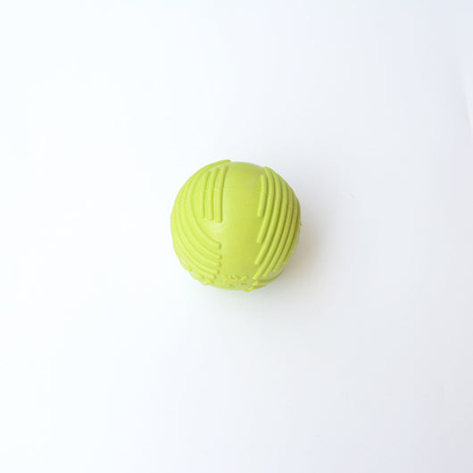 Sapphire blue TPR dog sound ball with a textured surface for teeth grinding and biting. - Image 6