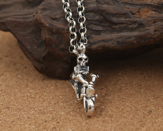 Dije Calavera Caballero Punk Vintage en Plata 925 - Image 10