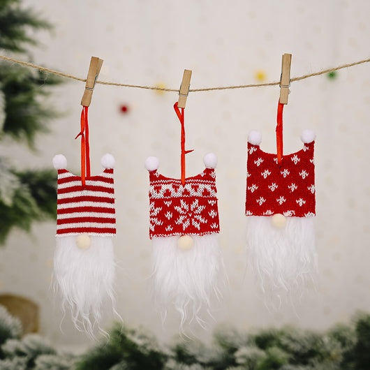 Adorno Navideño Gorro Doble Bola con Base de Madera - Decoración Festiva Elegante - Image 5