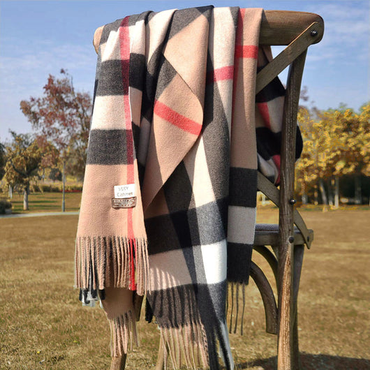 Bufanda Cuadros Mujer Cachemira Premium con Acolchado Térmico - Image 6