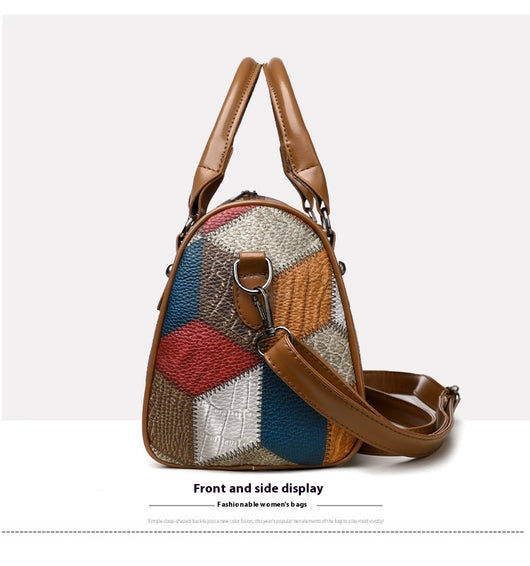 Bolso Bandolera Geométrico Cuadrillé Contraste de Colores para el Trabajo - Image 19