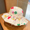 Sombrero de Ala Ancha con Flores para Niñas - Protección Solar Infantil