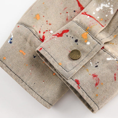 Camisa Denim Holgada con Efecto Tinta Splash - Image 25