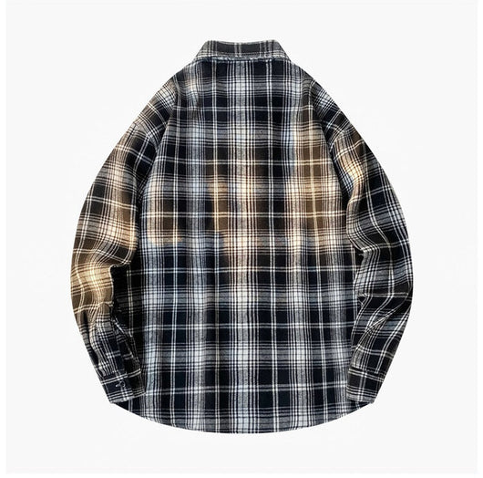 Camisa-Chaqueta Casual de Cuadros para Hombre - Image 27