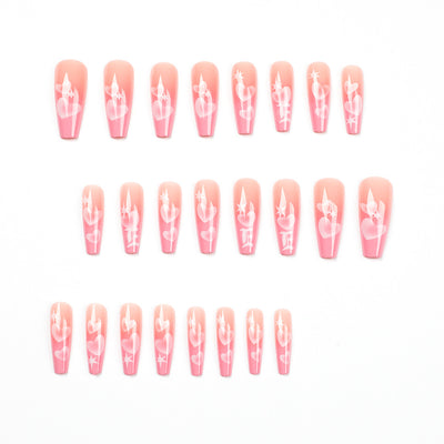 Uñas Postizas con Diseño Estrella de Seis Puntas - Removibles y Reutilizables - Image 6