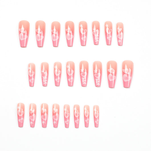Uñas Postizas con Diseño Estrella de Seis Puntas - Removibles y Reutilizables - Image 6