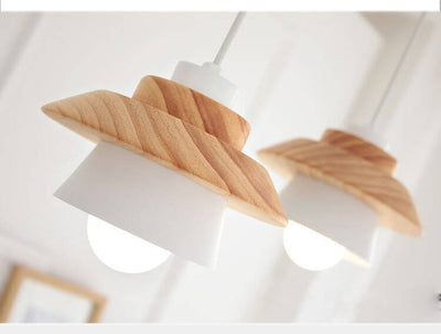 Lámpara Colgante Minimalista de Madera y Aleación Estilo Japonés - Image 23