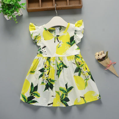 Vestido Infantil Algodón Floral Estampado para Verano - Image 6