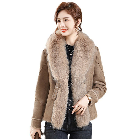 Abrigo Corto para Mujer con Cuello de Piel - Elegancia Invernal - Image 6