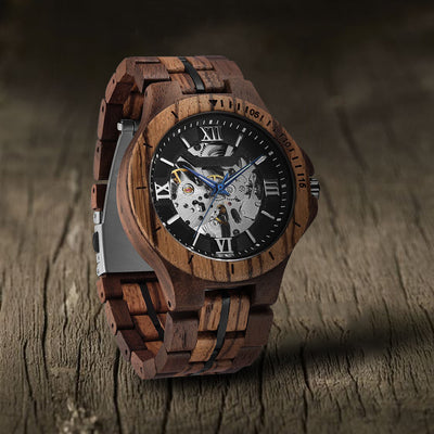 Reloj Mecánico Automático Artesanal en Madera Pura para Hombre - Image 7